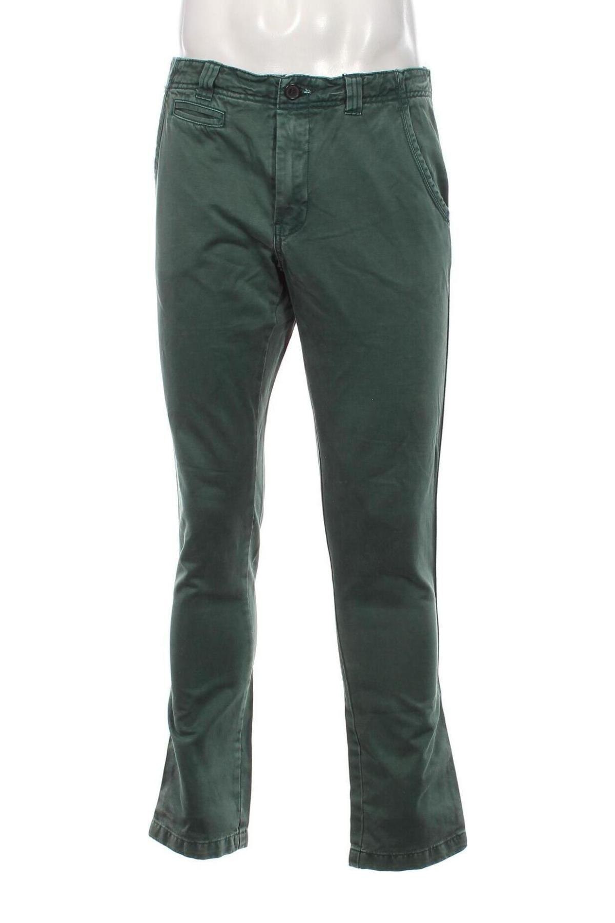 Pantaloni de bărbați Pull&Bear, Mărime M, Culoare Verde, Preț 99,00 Lei