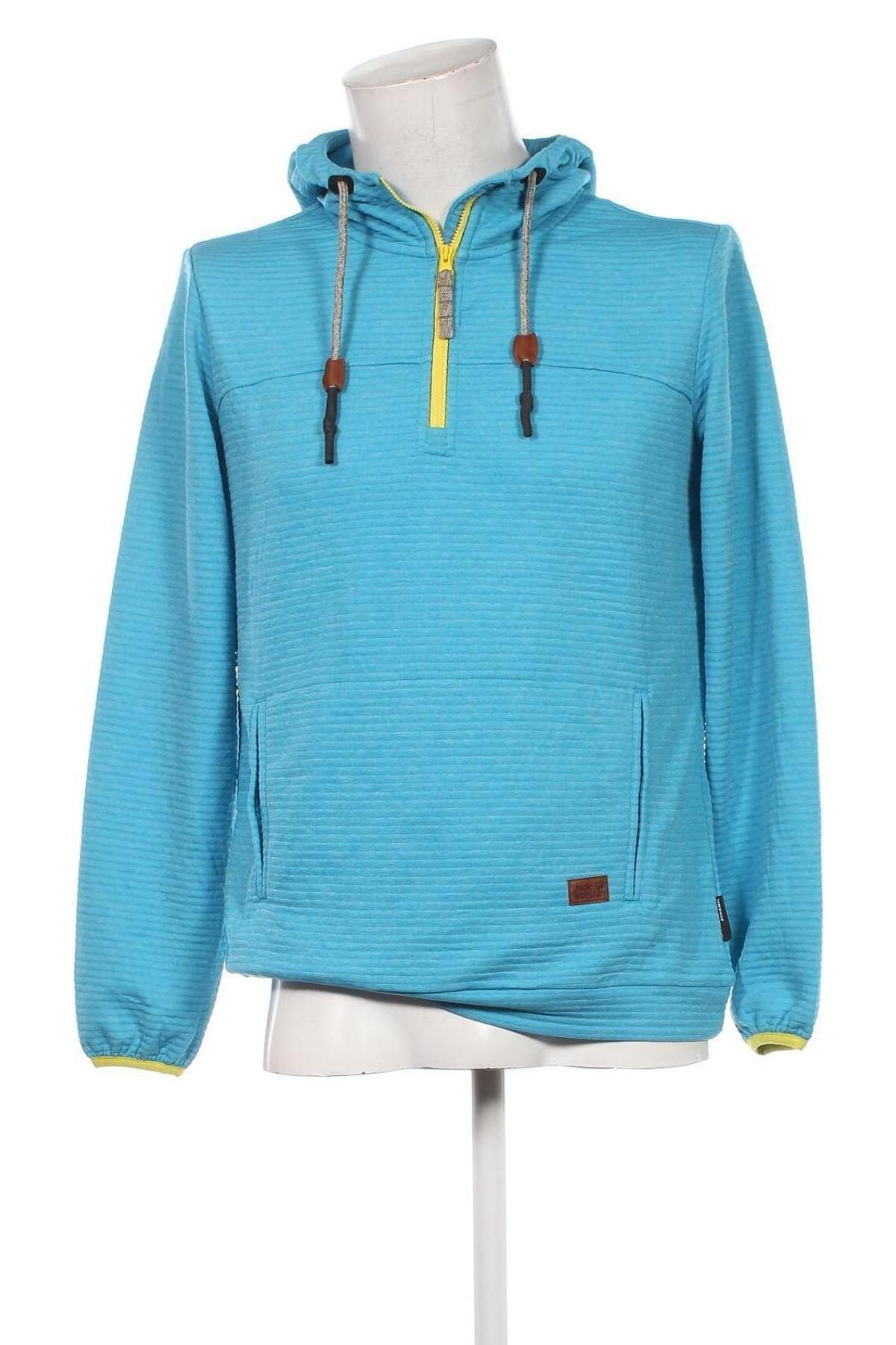 Herren Sweatshirt Jack Wolfskin, Größe S, Farbe Blau, Preis 31,99 €