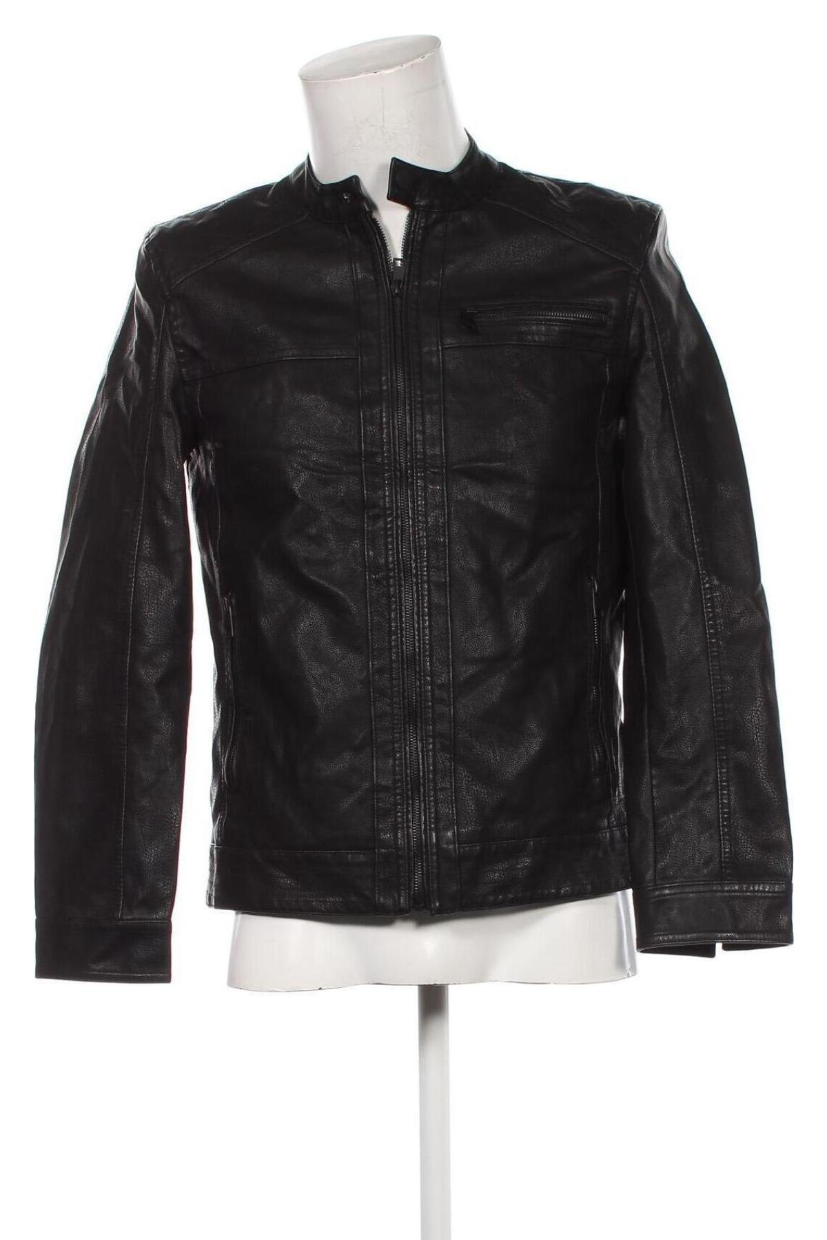 Herren Lederjacke Only & Sons, Größe M, Farbe Schwarz, Preis 71,49 €