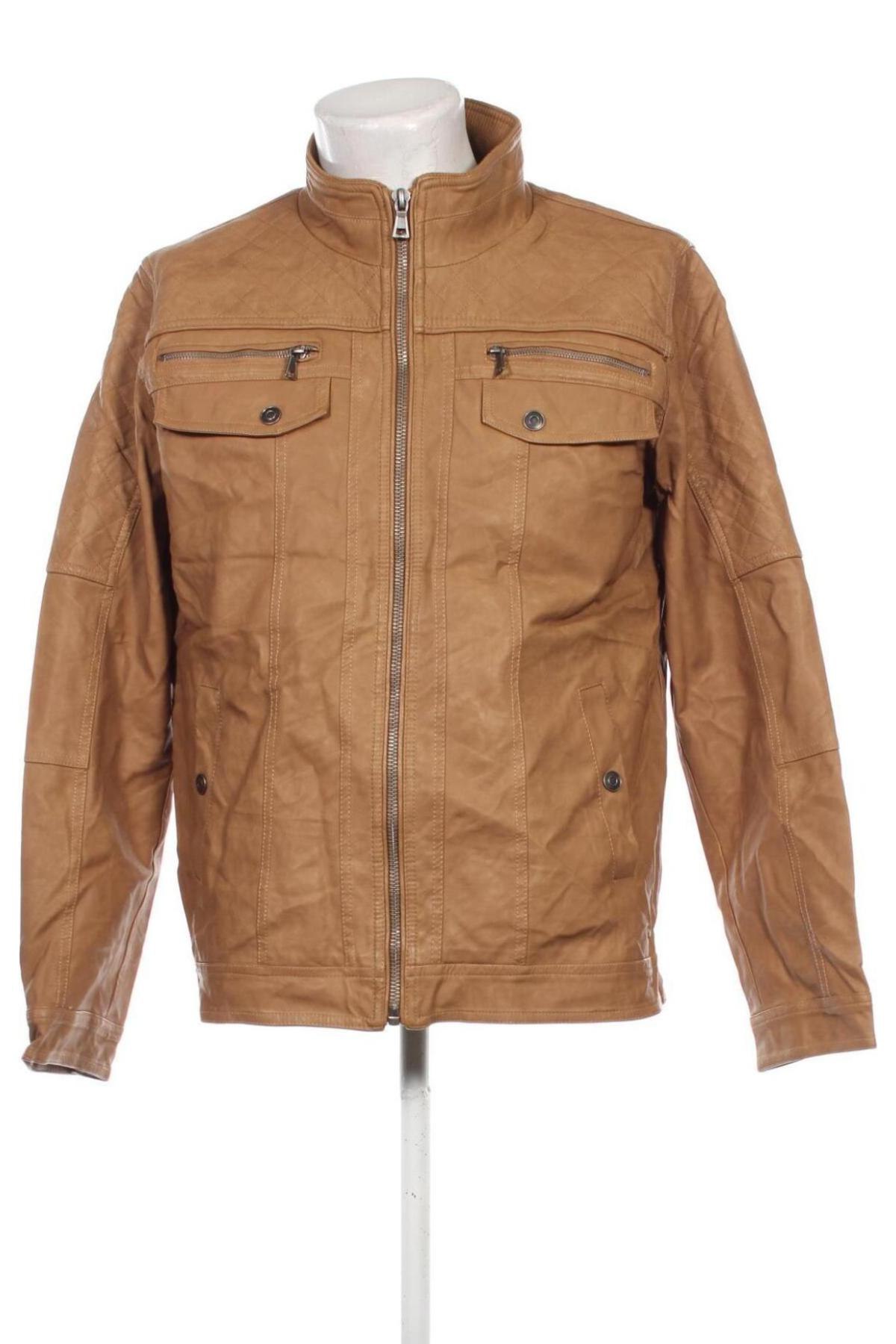 Herren Lederjacke Urban Wave, Größe L, Farbe Beige, Preis 31,99 €