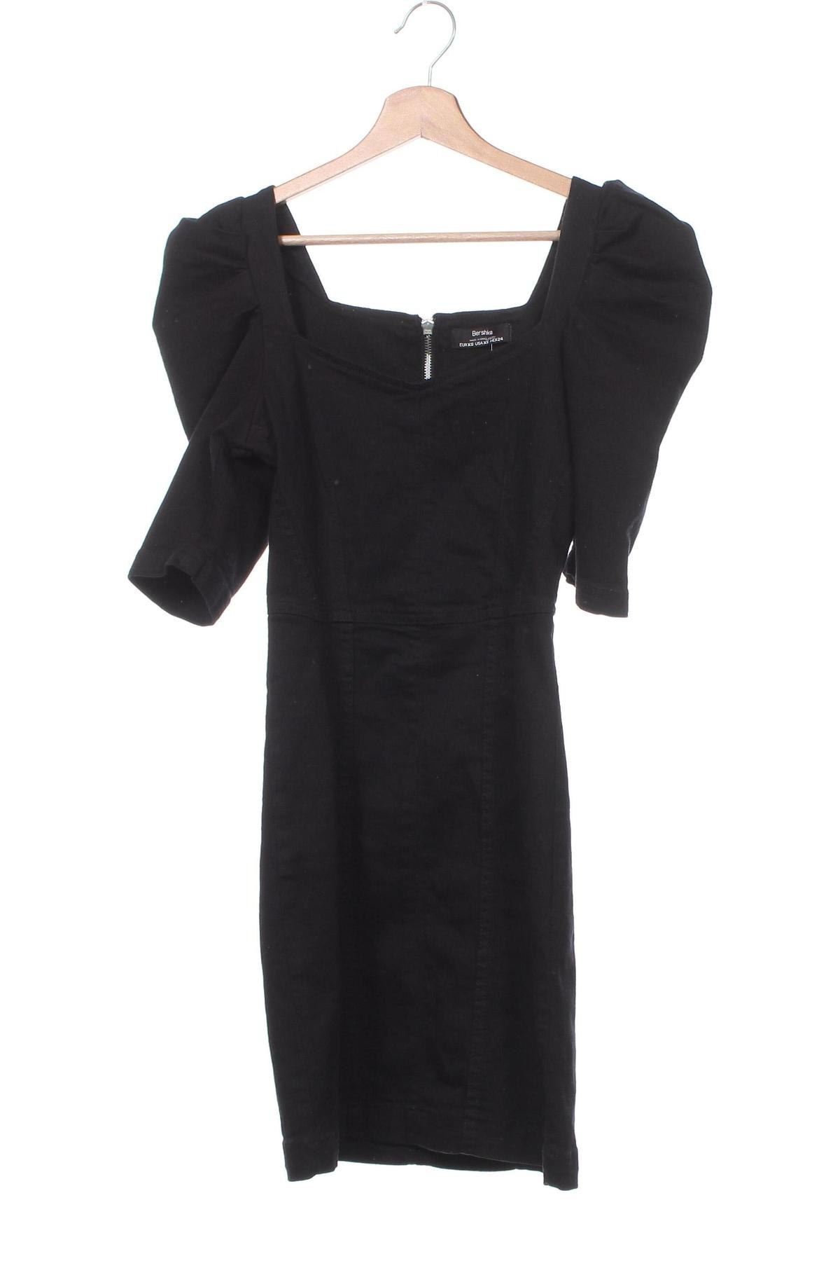 Kleid Bershka, Größe XXS, Farbe Schwarz, Preis € 9,99