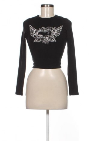 Дамска блуза Bershka, Размер XS, Цвят Черен, Цена 36,11 лв.