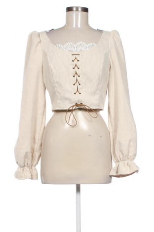 Дамска блуза SHEIN, Размер M, Цвят Екрю, Цена 19,55 лв.