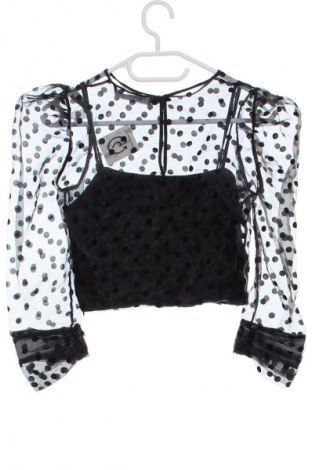 Дамска блуза Zara, Размер XS, Цвят Черен, Цена 73,15 лв.