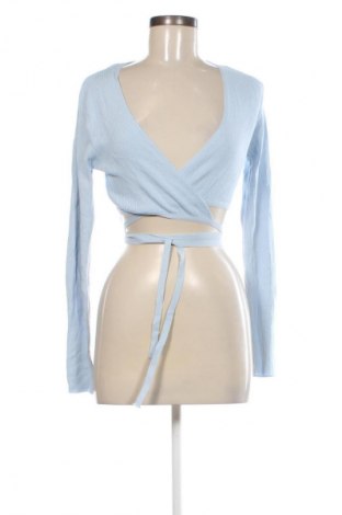 Damen Strickjacke Bershka, Größe L, Farbe Blau, Preis 7,99 €