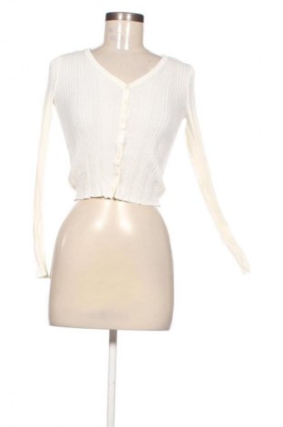 Дамска жилетка Bershka, Размер M, Цвят Екрю, Цена 29,99 лв.