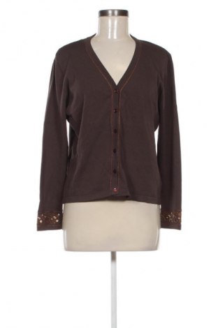 Damen Strickjacke Delmod, Größe L, Farbe Braun, Preis € 13,99