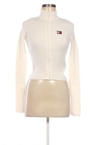 Cardigan de damă Tommy Jeans, Mărime L, Culoare Ecru, Preț 476,99 Lei