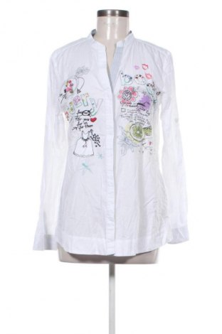 Дамска риза Desigual, Размер L, Цвят Бял, Цена 65,99 лв.