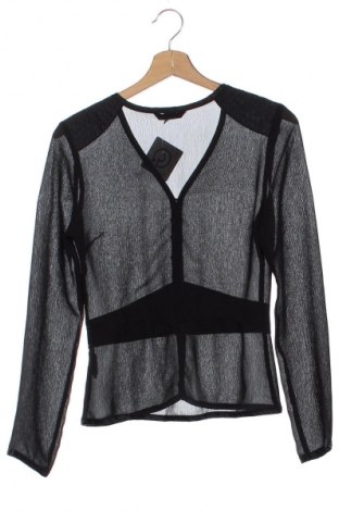 Γυναικείο πουκάμισο H&M, Μέγεθος XS, Χρώμα Μαύρο, Τιμή 12,79 €