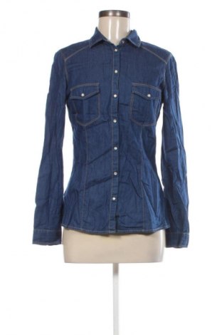 Дамска риза Stradivarius, Размер M, Цвят Син, Цена 13,99 лв.