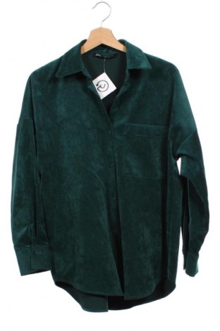 Γυναικείο πουκάμισο Zara, Μέγεθος XS, Χρώμα Πράσινο, Τιμή 34,12 €