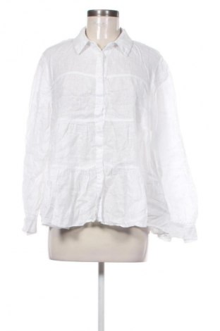 Γυναικείο πουκάμισο Zara, Μέγεθος L, Χρώμα Λευκό, Τιμή 14,99 €