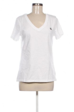 Damen T-Shirt Calvin Klein Jeans, Größe L, Farbe Weiß, Preis € 36,99