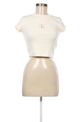 Damen T-Shirt Calvin Klein Jeans, Größe XS, Farbe Weiß, Preis 55,99 €