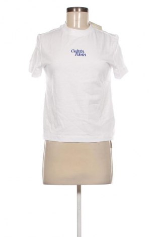 Tricou de femei Calvin Klein Jeans, Mărime XS, Culoare Alb, Preț 215,99 Lei