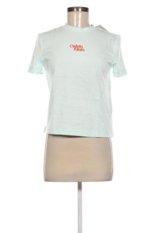 Дамска тениска Calvin Klein Jeans, Размер XXS, Цвят Син, Цена 12,78 €