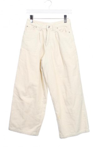 Pantaloni de velvet de femei Pull&Bear, Mărime XS, Culoare Ecru, Preț 64,99 Lei