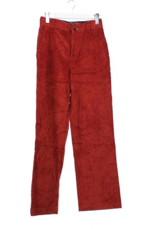 Pantaloni de velvet de femei Zara, Mărime S, Culoare Roșu, Preț 55,99 Lei