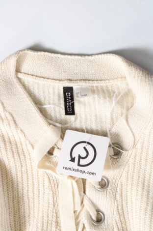 Дамски пуловер H&M Divided, Размер S, Цвят Екрю, Цена 16,99 лв.