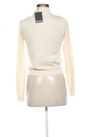 Damenpullover Pieces, Größe S, Farbe Ecru, Preis € 33,99