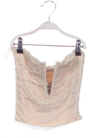 Дамски топ Bershka, Размер S, Цвят Бежов, Цена 46,11 лв.