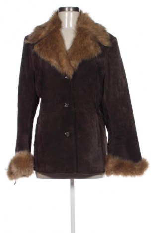 Damski skórzany płaszcz Rock'n Blue, Rozmiar XL, Kolor Brązowy, Cena 414,60 zł