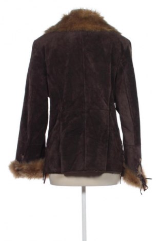 Damski skórzany płaszcz Rock'n Blue, Rozmiar XL, Kolor Brązowy, Cena 414,60 zł