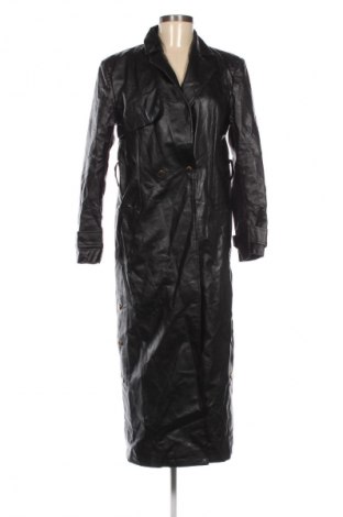 Damen Ledermantel SHEIN, Größe M, Farbe Schwarz, Preis € 110,00