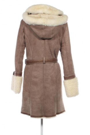 Damski skórzany płaszcz Unbranded, Rozmiar M, Kolor Beżowy, Cena 494,44 zł