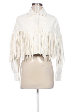 Dámska kožená bunda  Bershka, Veľkosť S, Farba Biela, Cena  45,95 €