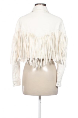 Dámska kožená bunda  Bershka, Veľkosť S, Farba Biela, Cena  45,95 €