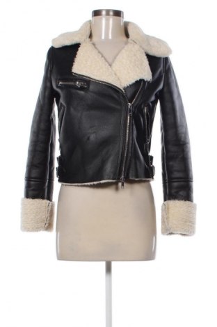 Geacă de piele pentru femei Bershka, Mărime XS, Culoare Negru, Preț 153,00 Lei