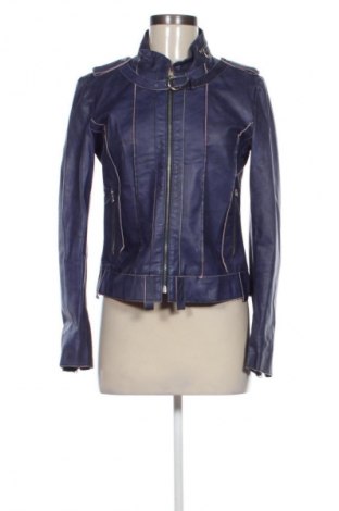 Geacă de piele pentru femei Carla Ferreri, Mărime M, Culoare Albastru, Preț 245,61 Lei