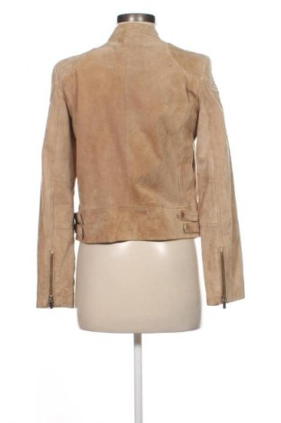 Damska kurtka skórzana Mango, Rozmiar M, Kolor Beżowy, Cena 188,51 zł