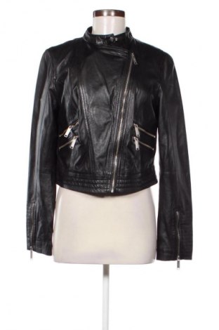 Γυναικείο δερμάτινο μπουφάν S.Oliver, Μέγεθος M, Χρώμα Μαύρο, Τιμή 88,10 €
