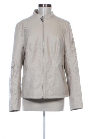 Дамско кожено яке Unbranded, Размер L, Цвят Бежов, Цена 94,95 лв.