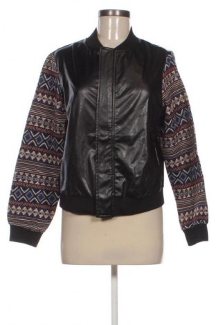 Дамско кожено яке Unbranded, Размер M, Цвят Черен, Цена 43,99 лв.