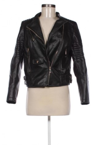 Дамско кожено яке Zara, Размер M, Цвят Черен, Цена 46,99 лв.