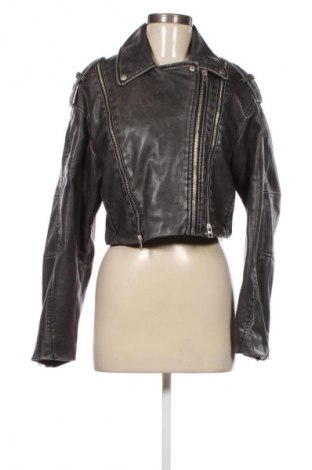 Damen Lederjacke Zara, Größe S, Farbe Grau, Preis 30,99 €