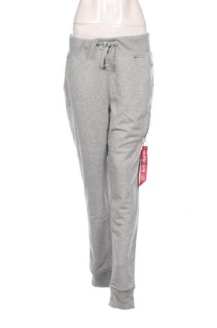 Дамско спортно долнище Alpha Industries, Размер XL, Цвят Сив, Цена 93,99 лв.