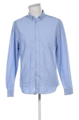 Мъжка риза H&M, Размер L, Цвят Син, Цена 32,65 лв.