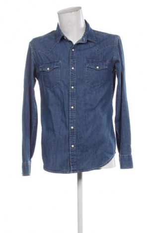 Мъжка риза Pull&Bear, Размер M, Цвят Син, Цена 15,99 лв.
