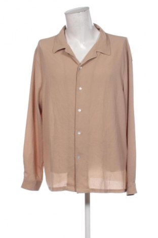 Мъжка риза SHEIN, Размер 3XL, Цвят Бежов, Цена 29,00 лв.