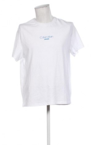 Męski T-shirt Calvin Klein Jeans, Rozmiar L, Kolor Biały, Cena 147,99 zł