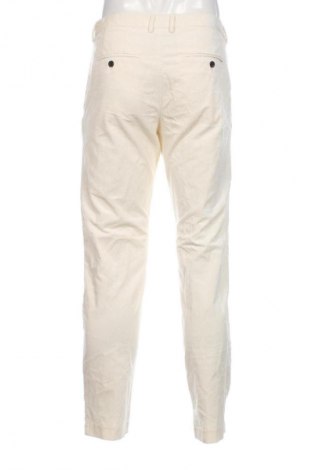 Pantaloni raiați de bărbați H&M, Mărime L, Culoare Ecru, Preț 57,99 Lei