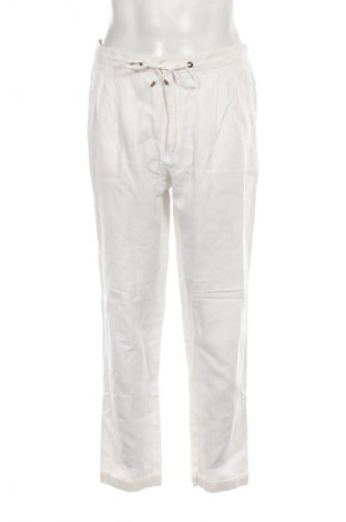 Мъжки панталон Massimo Dutti, Размер L, Цвят Бял, Цена 68,00 лв.