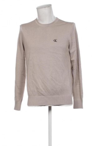 Pulover de bărbați Calvin Klein Jeans, Mărime L, Culoare Bej, Preț 475,99 Lei