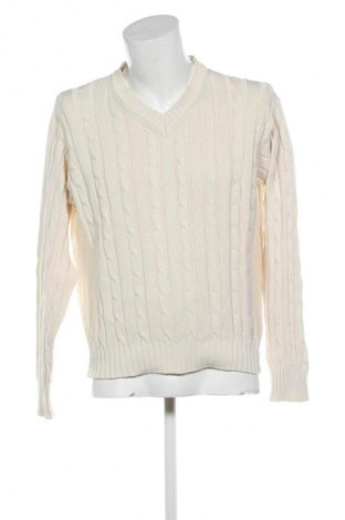 Ανδρικό πουλόβερ United Colors Of Benetton, Μέγεθος M, Χρώμα Λευκό, Τιμή 20,99 €