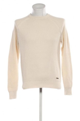 Herrenpullover Who.A.U., Größe M, Farbe Ecru, Preis 17,90 €